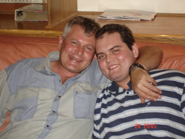 Jc and his dad, Christmas 2007